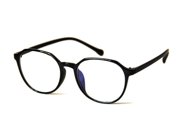 istock Black glasses isolated on white background 1029791376