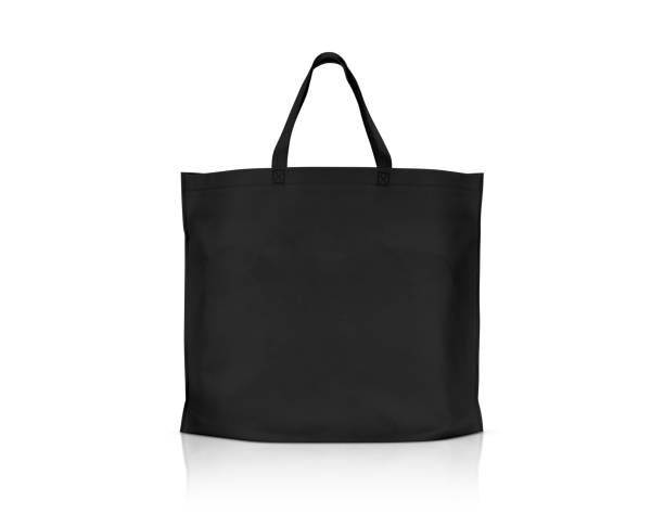 istock blank black fabric canvas shopping bag for save global warming 1029794622