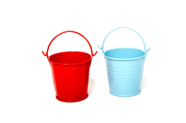 istock metal bucket decorative isolated on white background. 1029801602
