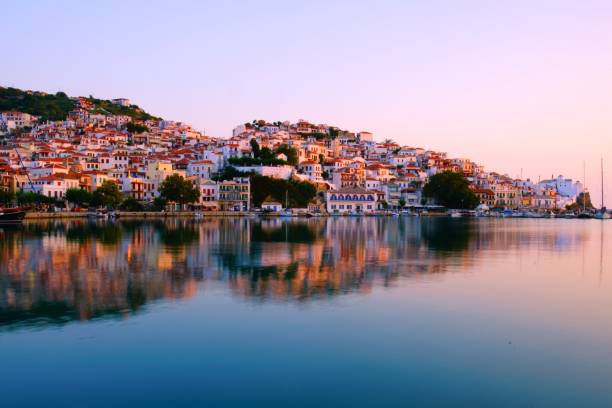 istock Skopelos town, Greece, at sunrise 1029801802