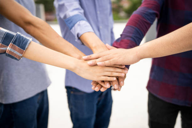 istock Stack of hands business success,harmonious,congraturation ,team work concept. 1029805462