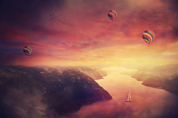 istock beautiful sunset over the valley 1029814450