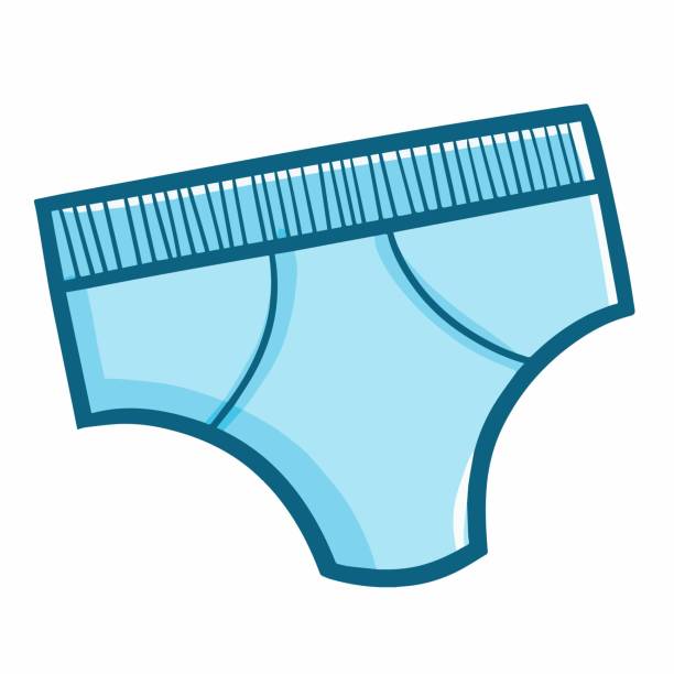 ilustrações, clipart, desenhos animados e ícones de cueca em estilo cartoon - underwear men shorts isolated