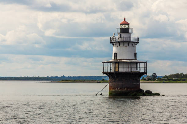 istock Shoal lighthouse surrounded by water 1029854424