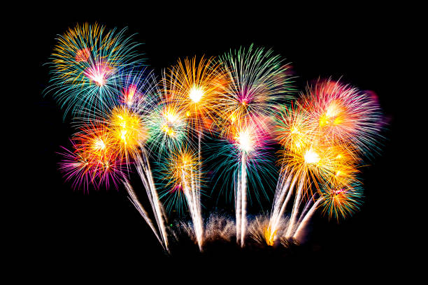 istock Low Angle View Of Firework Display Against Sky At Night 1029856346