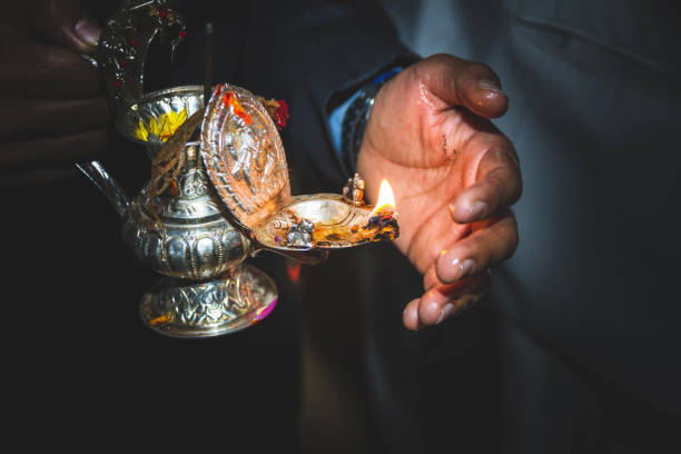 istock Fire Flames From Oil Lamps 1029864836