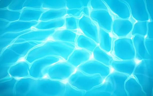 Vector illustration of Water at pool or liquid surface at tropical ocean