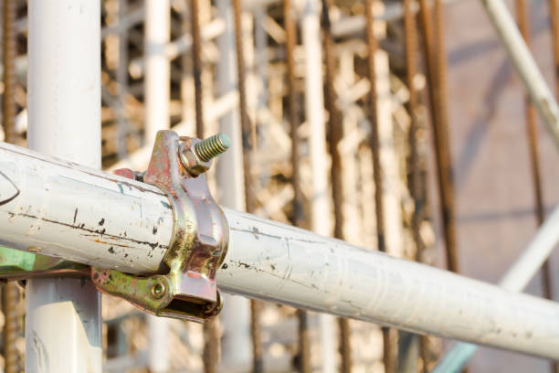 istock Connection joint of scaffolding for construction 1029885502