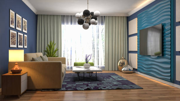 istock Interior of the living room. 3D illustration 1029885652