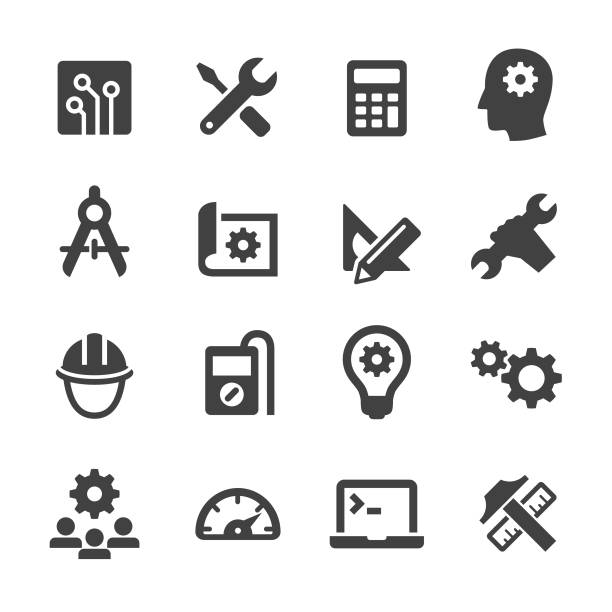 engineering icons-acme series - calculator symbol computer icon vector stock-grafiken, -clipart, -cartoons und -symbole