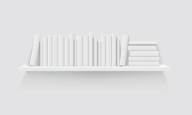 Vector illustration of Shelves with books 1