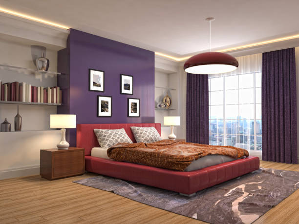 istock Bedroom interior. 3d illustration 1029898726