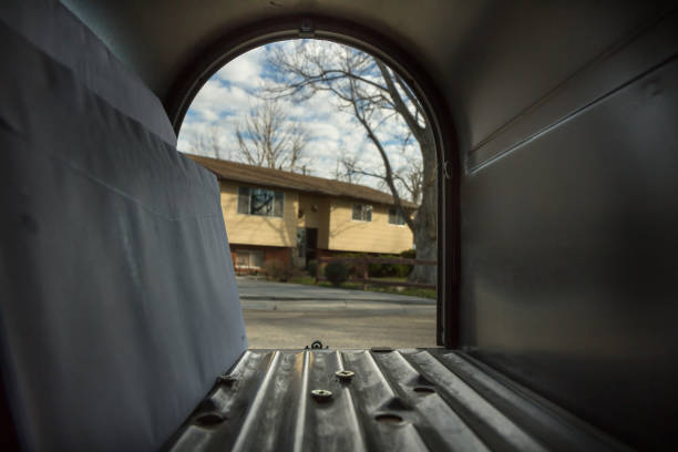 Mail sitting inside an open mailbox with a house visible over the street