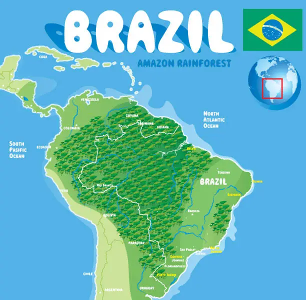 Vector illustration of Brazil