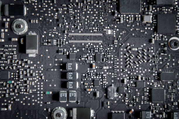 istock Circuit board and electronic computer hardware, Repair of electronic control panel, motherboard. 1029935512
