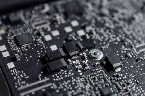 istock Circuit board and electronic computer hardware, Repair of electronic control panel, motherboard. 1029935944