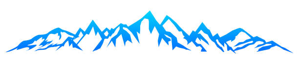 ilustraciones, imágenes clip art, dibujos animados e iconos de stock de cordillera con muchos picos - stock vector - mountain mountain peak mountain climbing switzerland