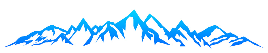 Healing Ridge Vector Mountain Ridge With Many Peaks Stock Vector Stock Illustration ...