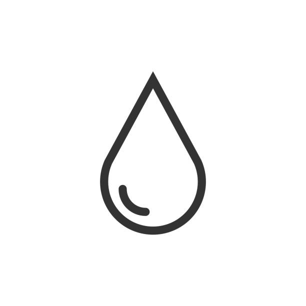 ilustrações de stock, clip art, desenhos animados e ícones de water drop icon in flat style. raindrop vector illustration on white isolated background. droplet water blob business concept. - 13585