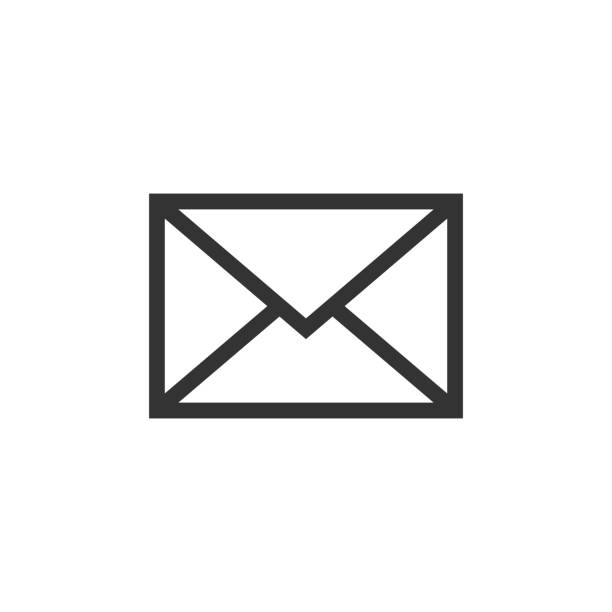ilustrações de stock, clip art, desenhos animados e ícones de mail envelope icon in flat style. email message vector illustration on white isolated background. mailbox e-mail business concept. - 13448