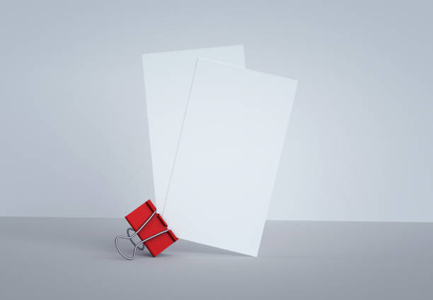 istock Vertical Business Card Mockup. 3d rendering. 1029943276