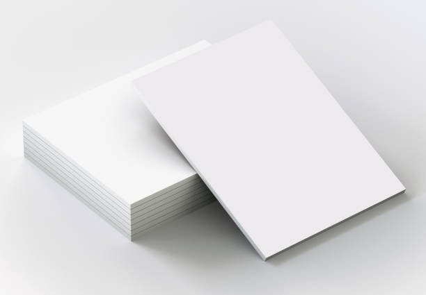 Magazine Cover Mockup 3d rendering. Soft shadow.