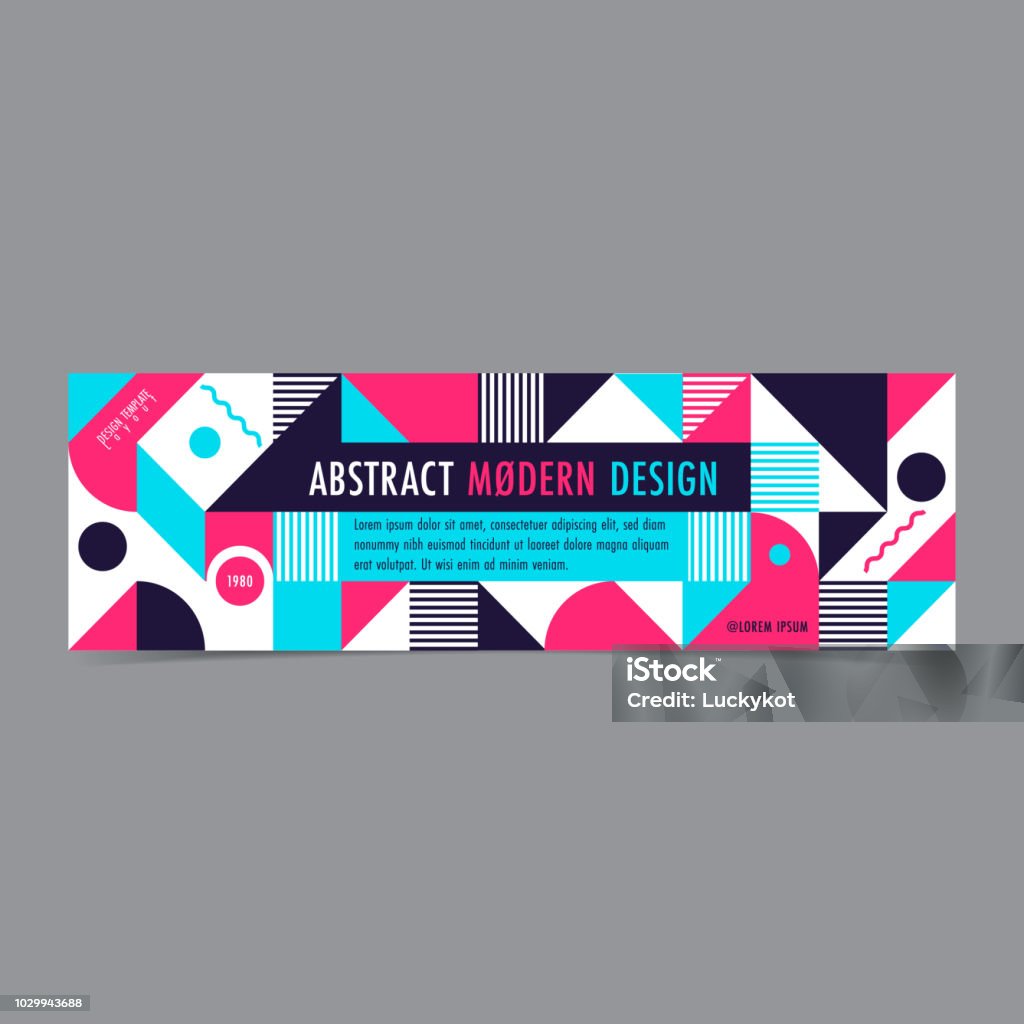 Vector Banner Layout Banner Layout With Colorful Geometric Shapes Vector Illustrations Stock ...