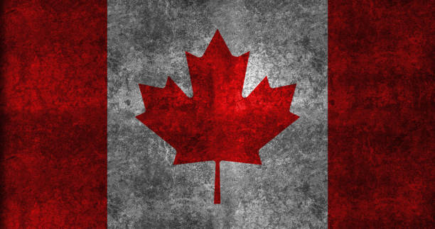 Grunge flag of Canada