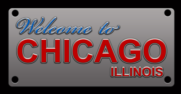 Illinois State License Plate Chicago City