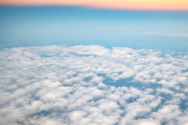 istock The sky has beautiful clouds on the plane. 1029955884