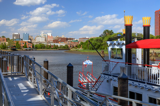 The Christina River offers a perfect view of the Wilmington DE Skyline.