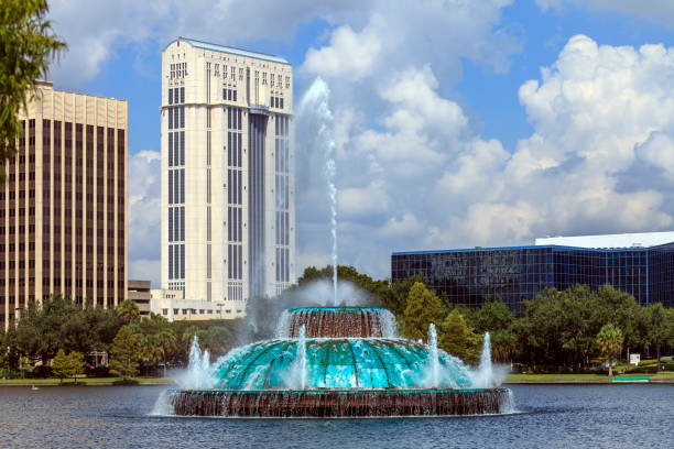 istock Lake Eola Fountain with Orlando Skyline 1029958970
