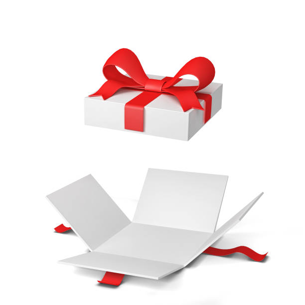 istock Opened gift box with colourful bow and ribbon 1029962862