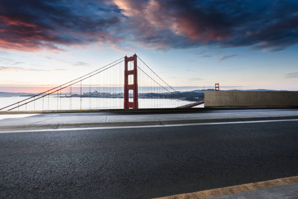 istock Golden Gate with highway at dawn 1029990288