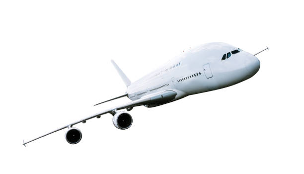 istock Big commercial airplane isolated on white 1029998802