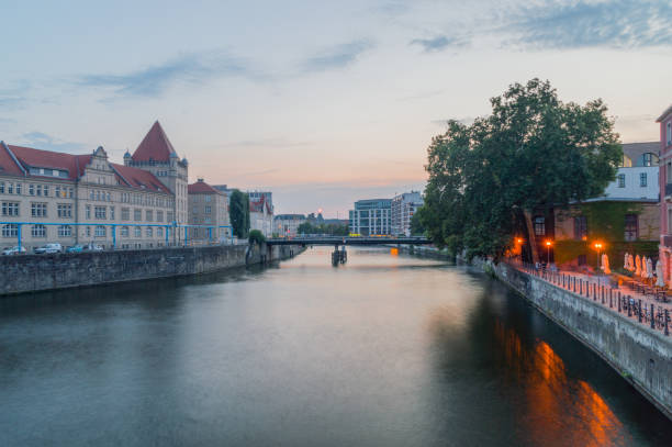 istock Spree river in the evening in Berlin, Germany. 1030005032