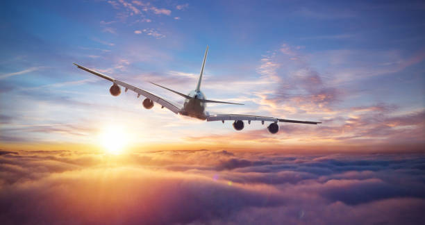 istock Huge two-storey passengers commercial airplane 1030007576