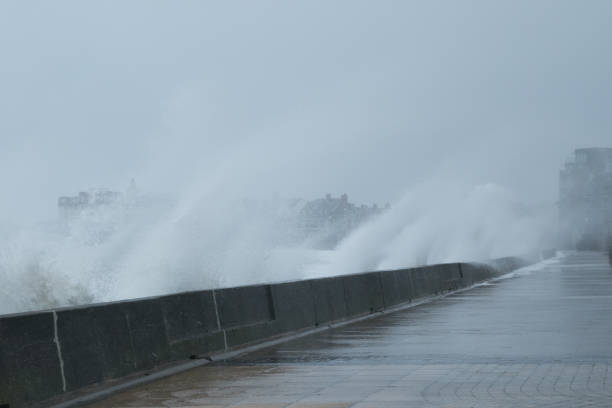 istock UK weather: High waves batter Porthcawl, South Wales. 1030008082