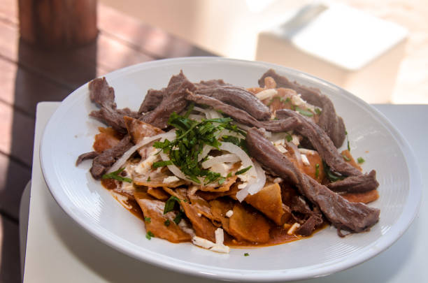 istock Mexican red chilaquiles with arrachera 1030012414