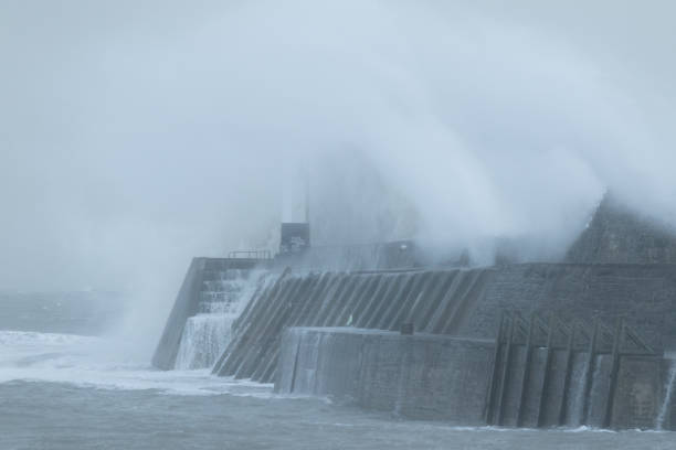 istock UK weather: High waves batter Porthcawl, South Wales. 1030012444