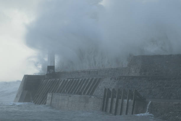 istock UK weather: High waves batter Porthcawl, South Wales. 1030012586