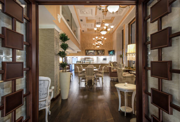 istock Luxury deciorated interior of restaurant 1030015414