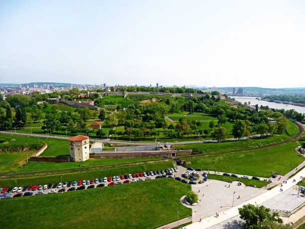 The whole Belgrade fortress and Kalemegdan park in one picture.