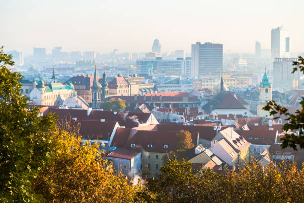 Bratislava Morning Skyline Bratislava former czechoslovakia stock pictures, royalty-free photos & images