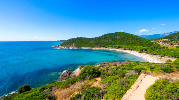istock Plage de Fautea, Corsica, on a bright summer day 1030087962