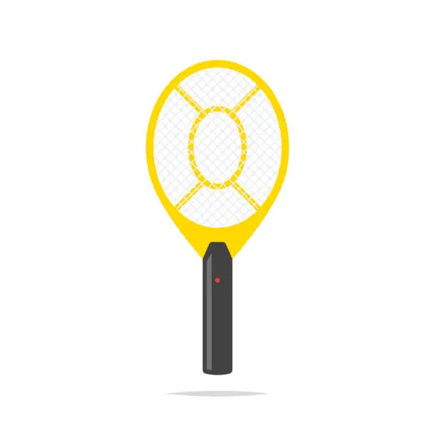 Vector illustration of Electric mosquito racket vector isolated