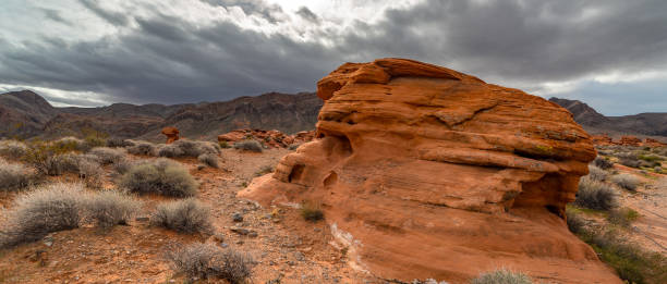 istock Weathered Sandstone in Red Desert 1030107326