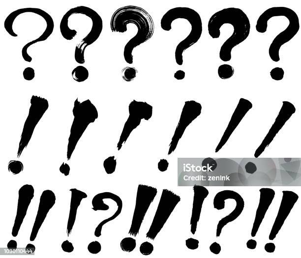 Exclamation Marks And Question Marks Stock Illustration - Download Image Now - Question Mark, Exclamation Point, Drawing - Activity