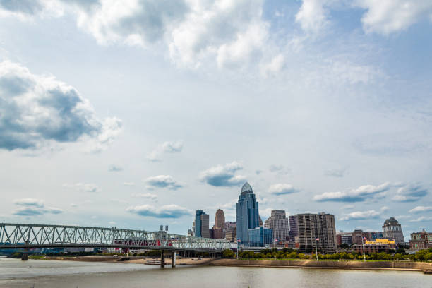 istock Downtown Cincinnati Skyline with Clouds Wide Shot 1030117542