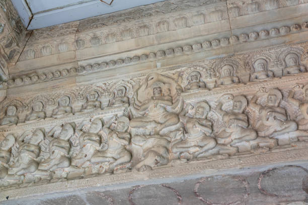 istock Stone lintel carving above the gate at Prasat Hin Phimai 1030124928